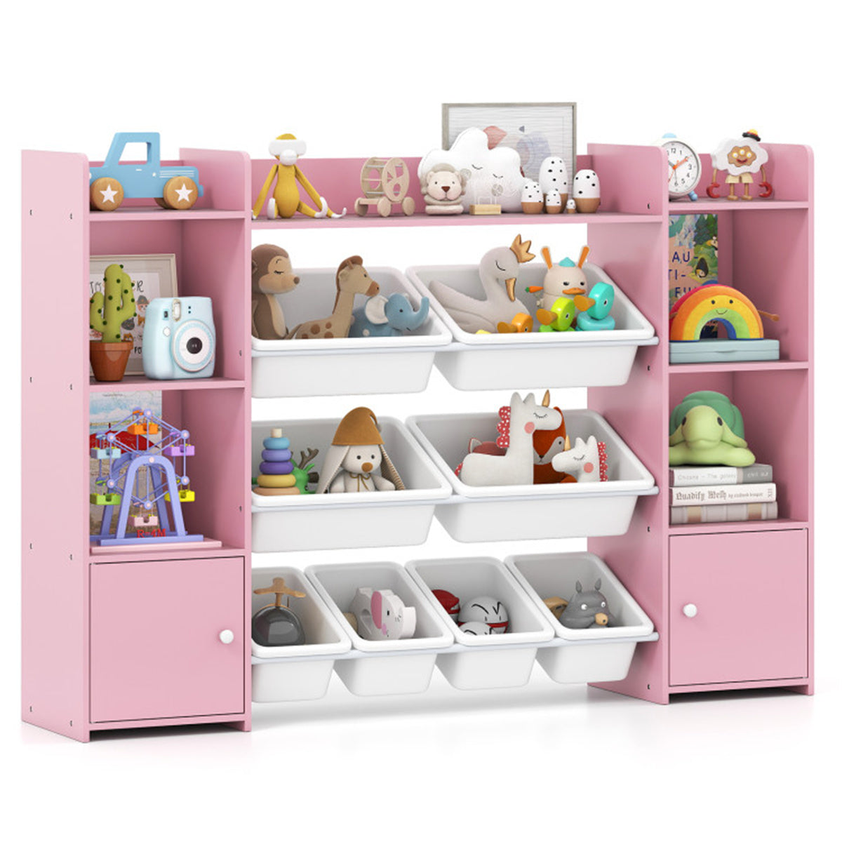 Pink Multi-Functional Kids Storage Shelf