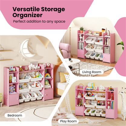 Pink Multi-Functional Kids Storage Shelf