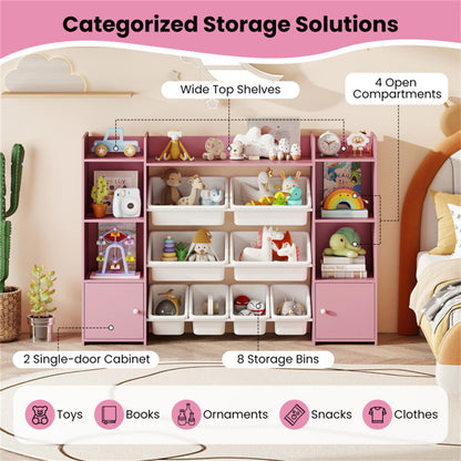 Pink Multi-Functional Kids Storage Shelf