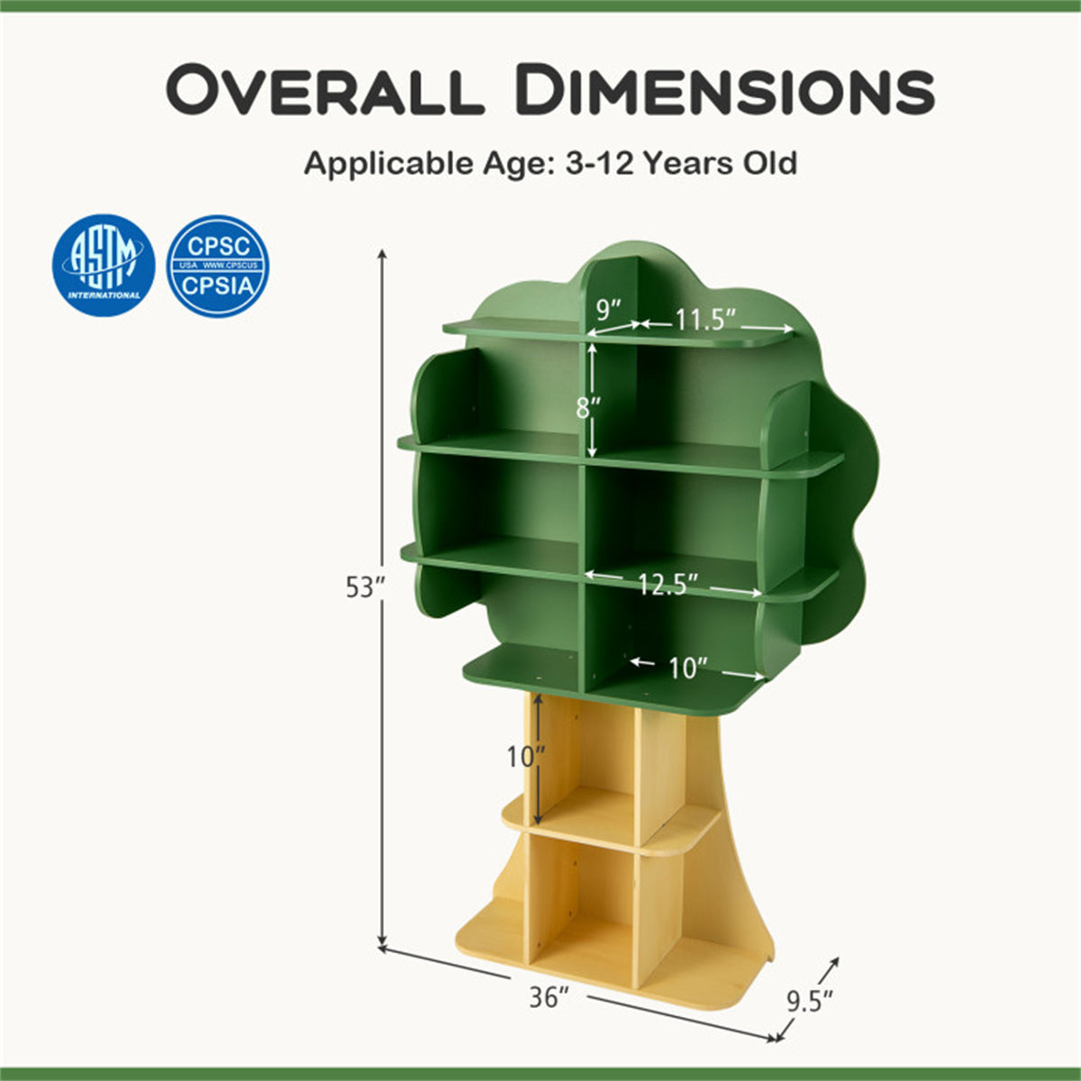 Kids Bookcase Shelf Toy Organizer