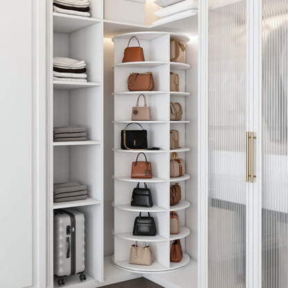 Rotating Shoe Rack Tower, 8-Tier Spinning Storage Rack