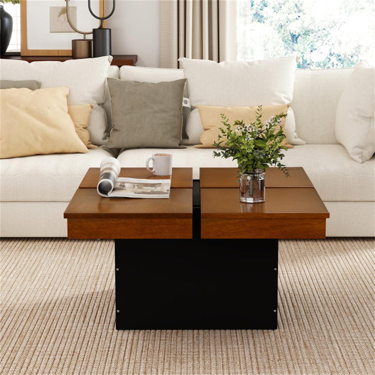 Modern Square Floating Coffee Table 