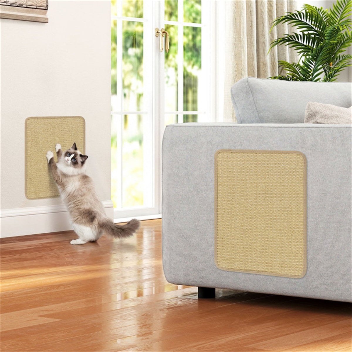 16 x 12 Inch Natural 6-Piece Cat Scratching Mats