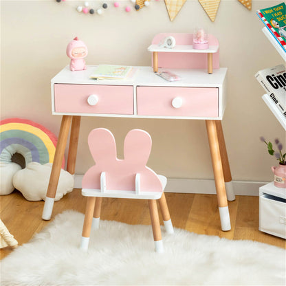 2-in-1 Kids Vanity Table Set