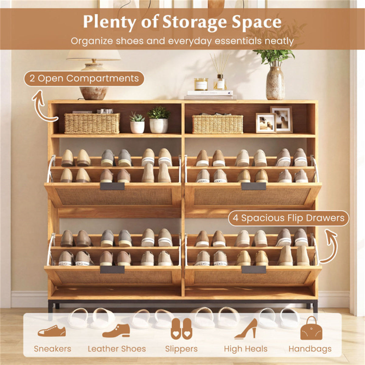 Boho Style Shoe Cabinet Cabinet