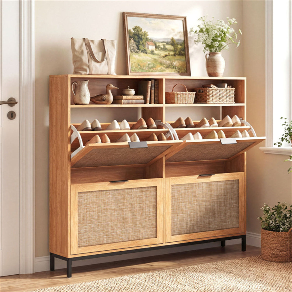 Boho Style Shoe Cabinet Cabinet