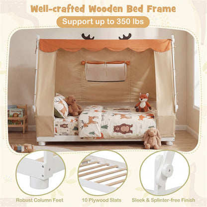 Twin Size Montessori House Floor Bed