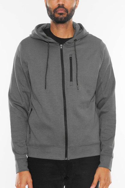 Heathered Zip Up Jacket