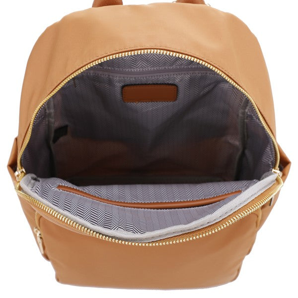 Lux Backpack with Gold Zipper Bag