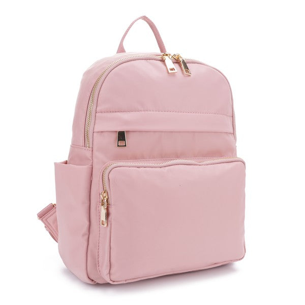 Lux Backpack with Gold Zipper Bag
