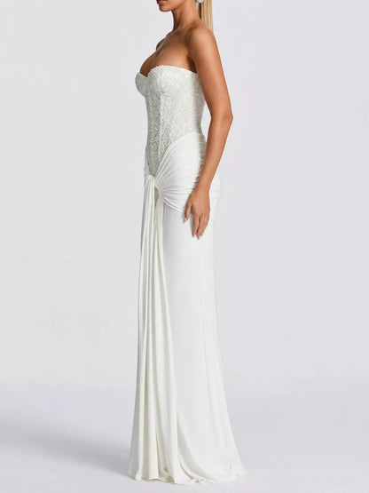 Sequin corset maxi dress, view 5