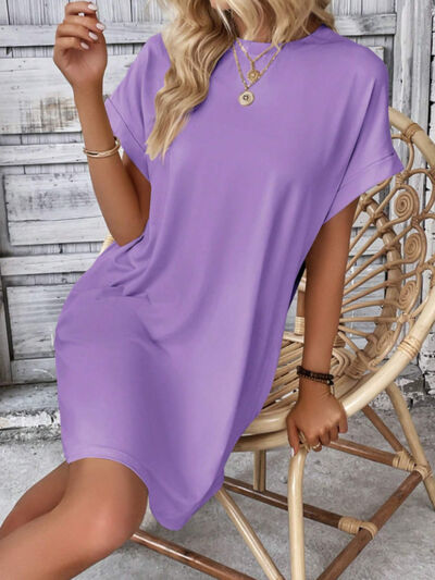 Short Sleeve Mini Tee Dress