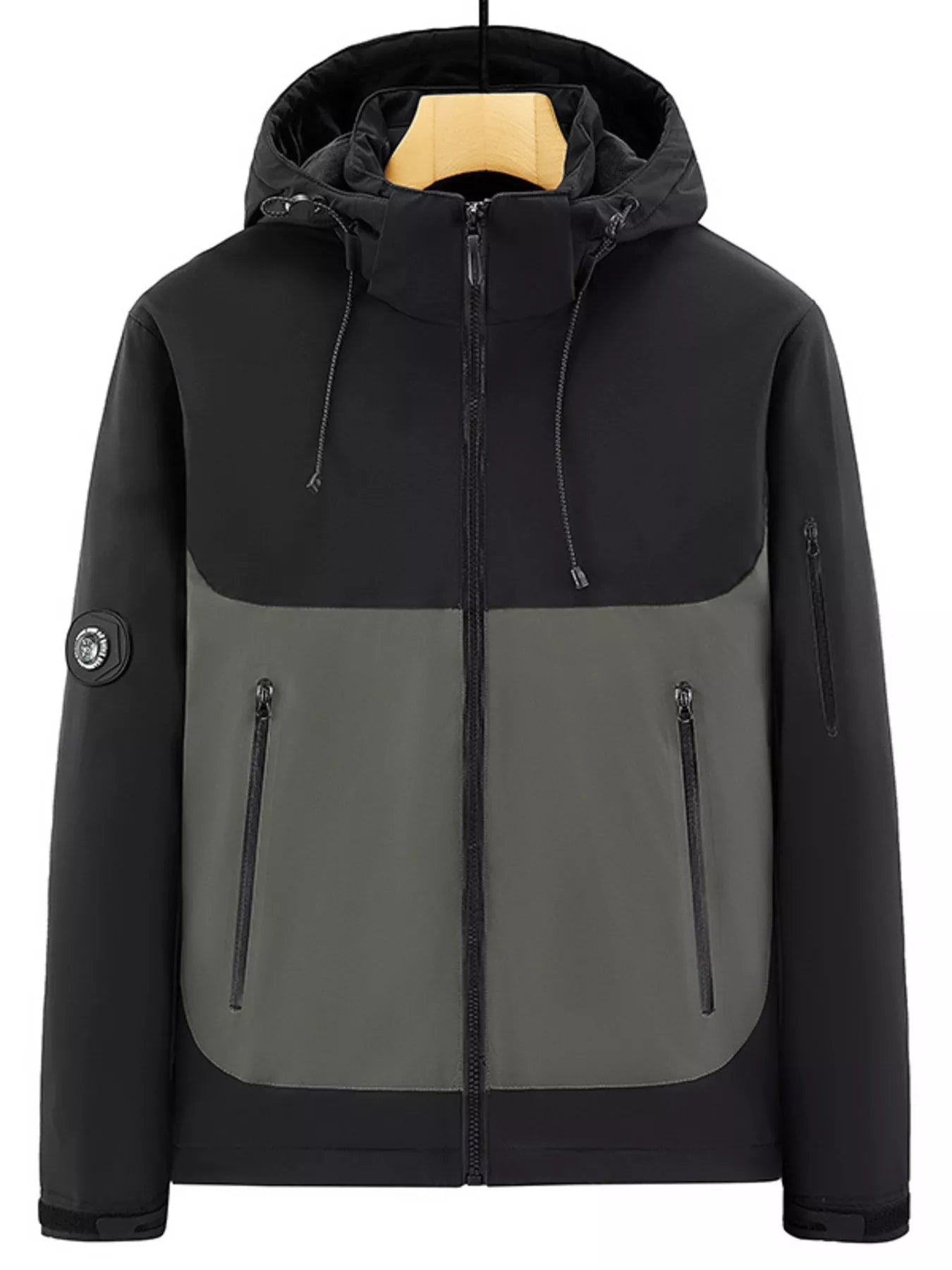 Men's Plus Size Hooded Windproof Jacket