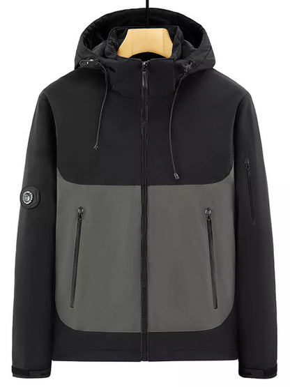 Men's Plus Size Hooded Windproof Jacket