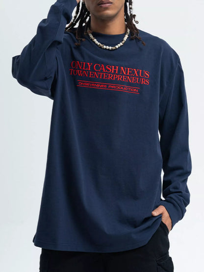 Men's Letter Long Sleeve T-Shirt