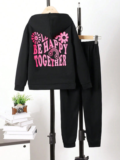 Children's Graphic Hoodie and Pants Set