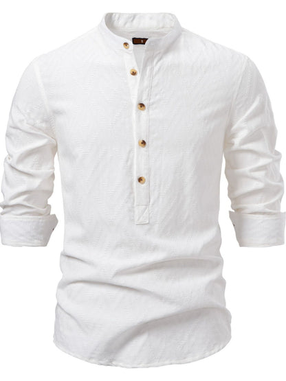 Men's Half Button Geometric Shirt