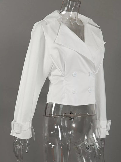 Cropped Double-Breasted Blazer