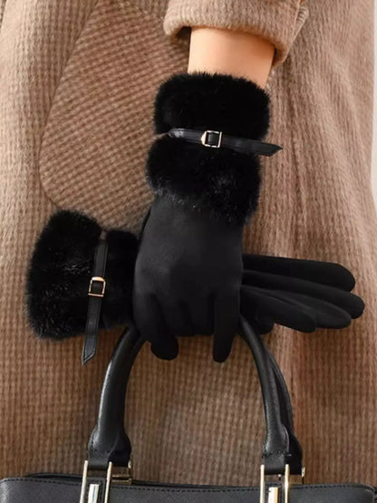 Faux Fur Cuff Gloves