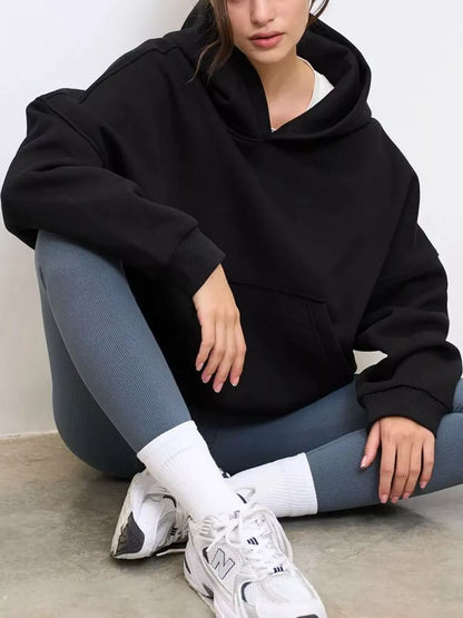 Plus size kangaroo pocket hoodie, view 39