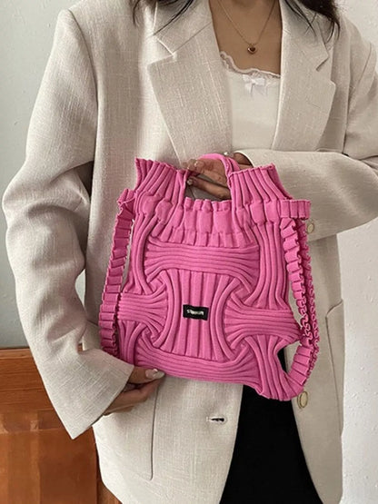 Lightweight Knitted Backpack Bag
