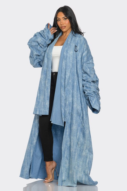 Maxi Denim Duster Coat