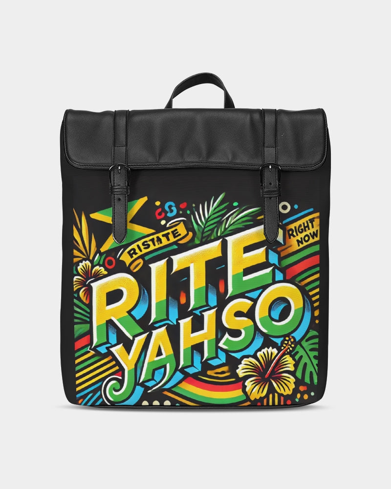 Rite Yahso - Black Casual Flap Backpack