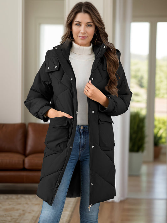 Hooded Winter Coat with Pockets