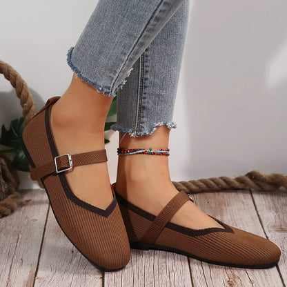 Round Toe Mesh Slip-Ons