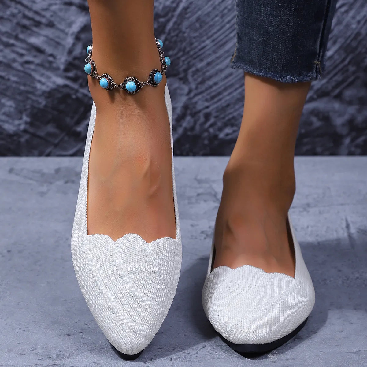 Point Toe Flat Slip-Ons