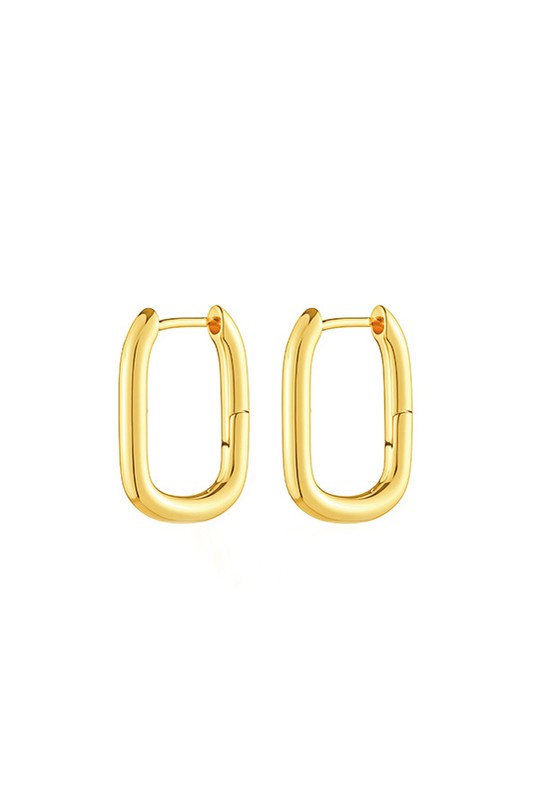 14K Stainless Steel Huggie Earings