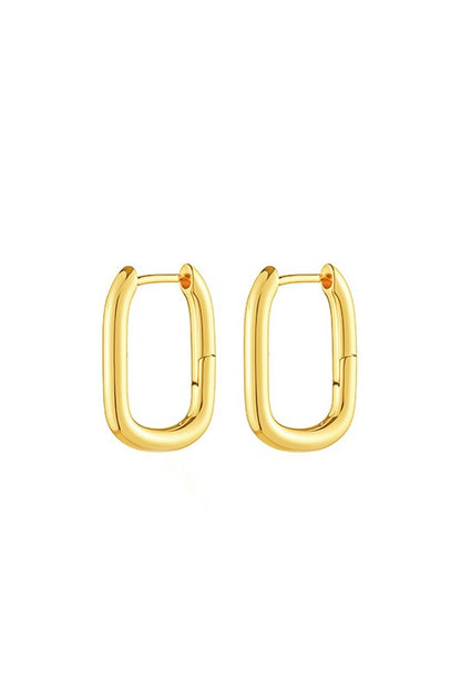 14K Stainless Steel Huggie Earings