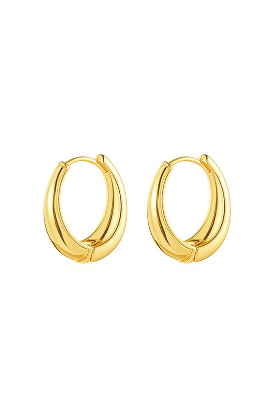 14K Stainless Steel Huggie Earings
