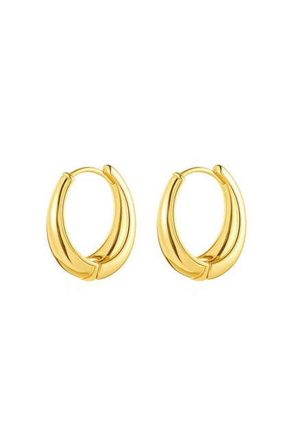 14K Stainless Steel Huggie Earings
