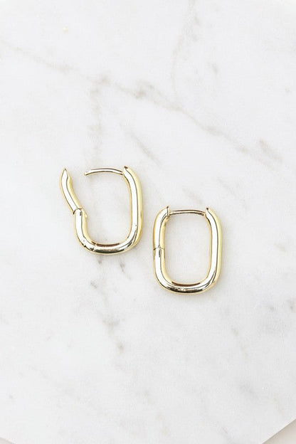 14K Stainless Steel Huggie Earings