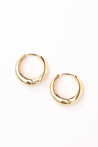 14K Stainless Steel Huggie Earings