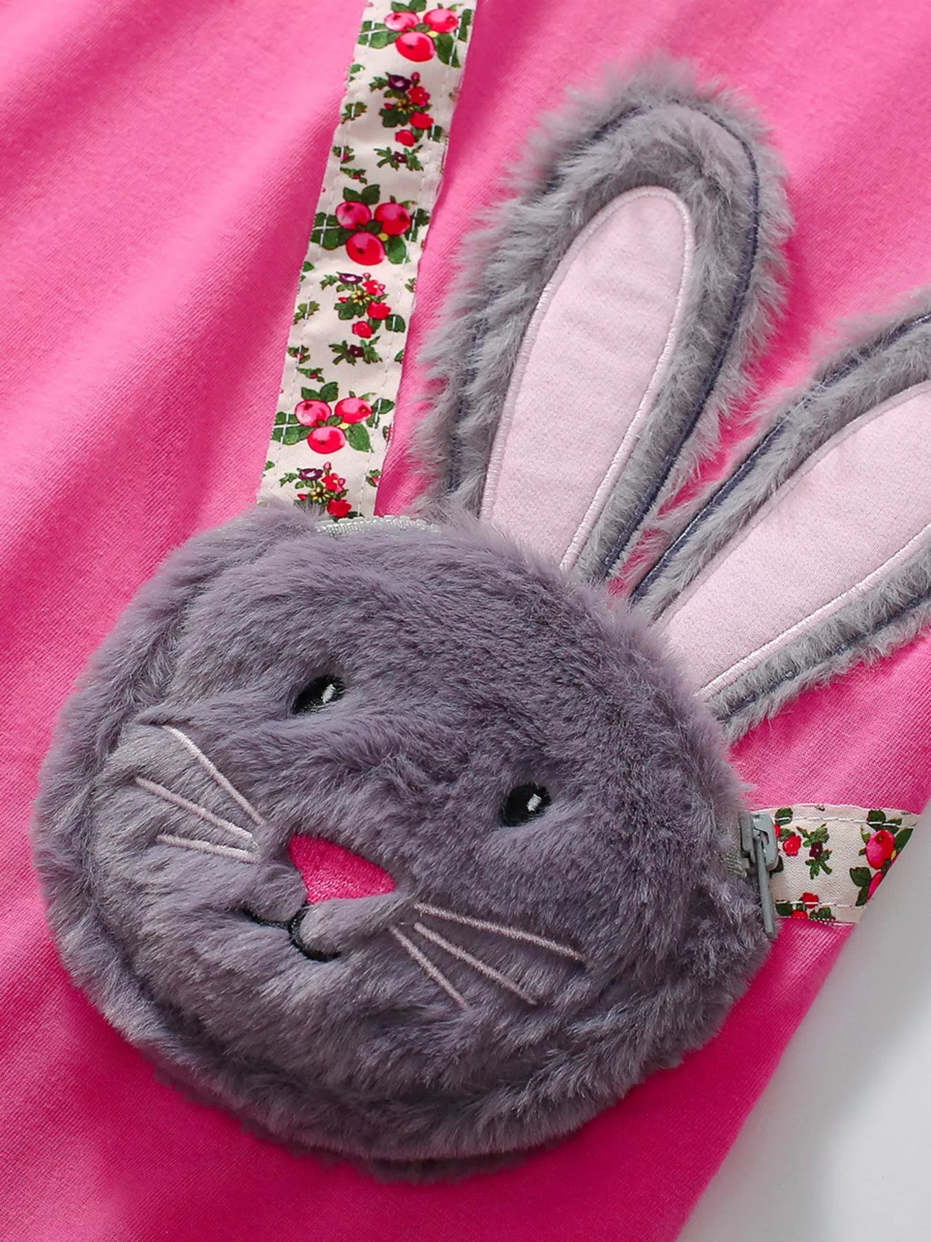 Children's Bunny Striped Short Sleeve Dress