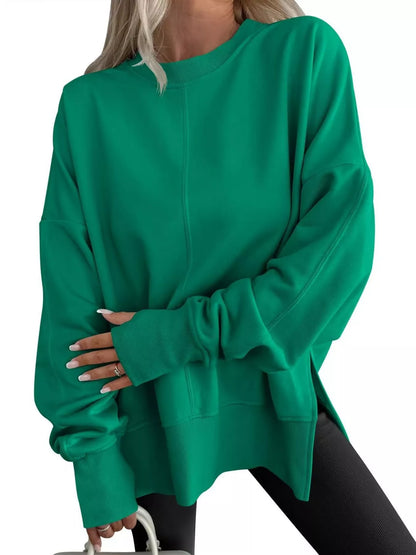 Oversized side-slit sweatshirt, view 12