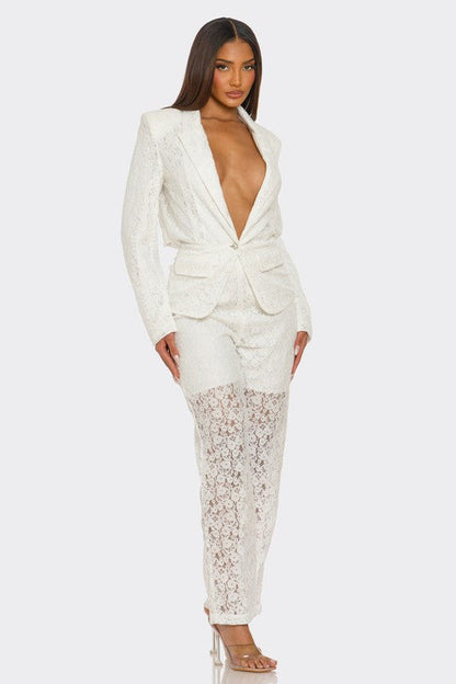 Lace Ensemble Pants Suit