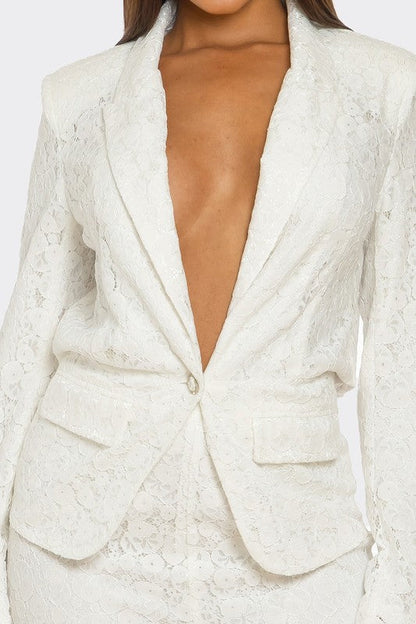 Lace Ensemble Pants Suit