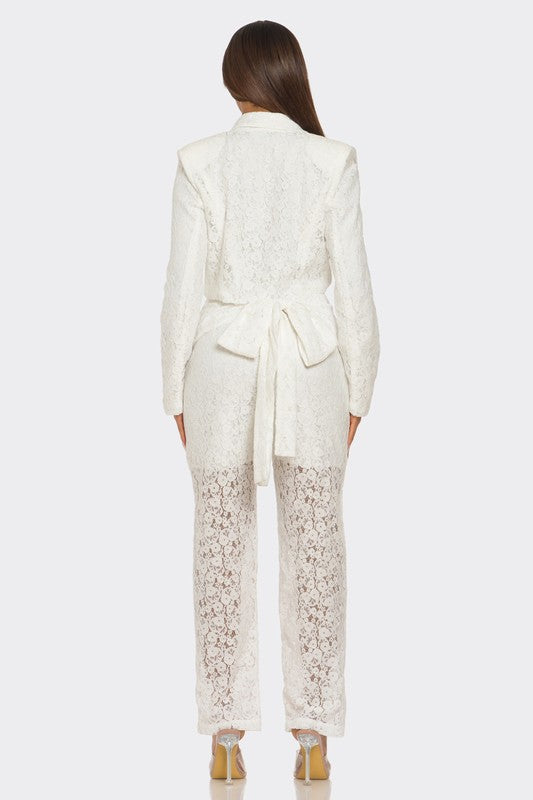 Lace Ensemble Pants Suit