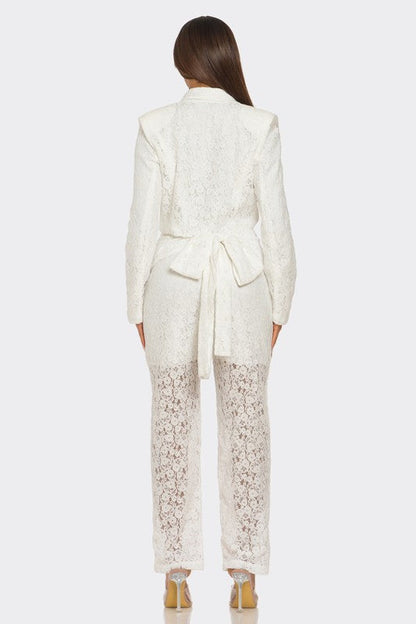Lace Ensemble Pants Suit