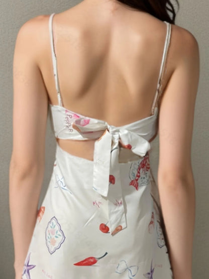 Tie-Front Mini Cami Dress