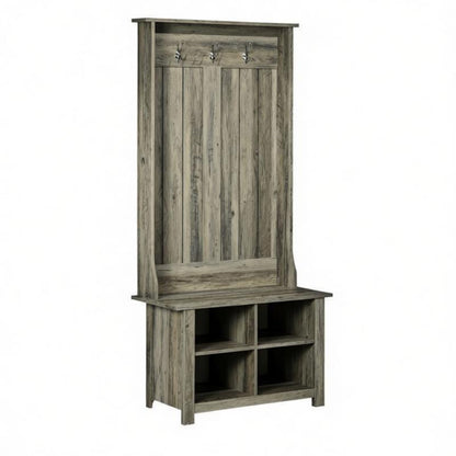 Hall Tree with Shoe Storage Bench Organizer