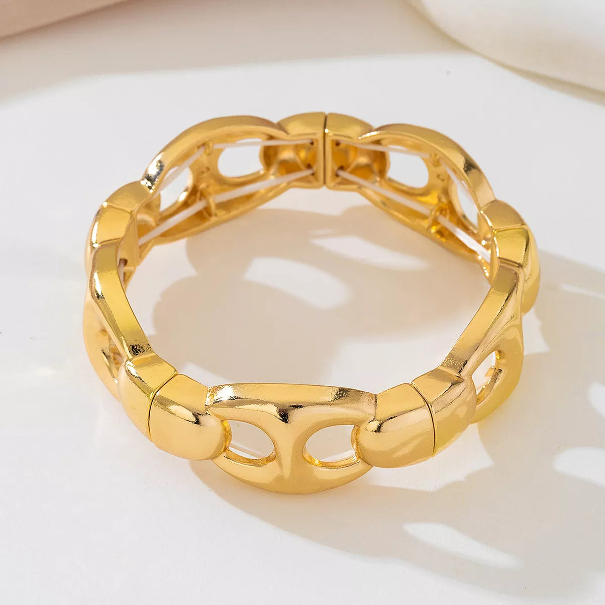 18K Gold-Plated Chain Link Bracelet