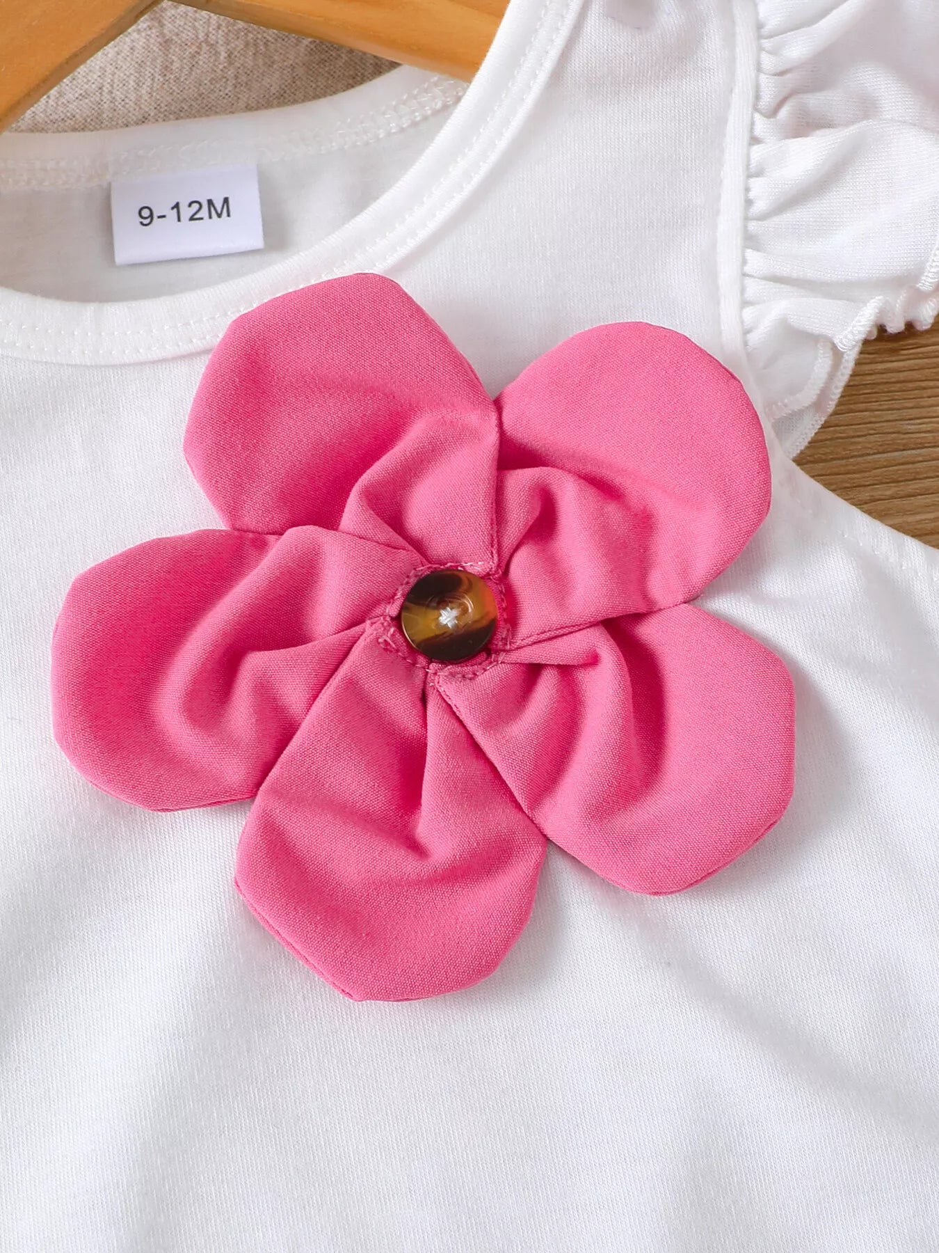 Children's Floral Applique Skirt Set