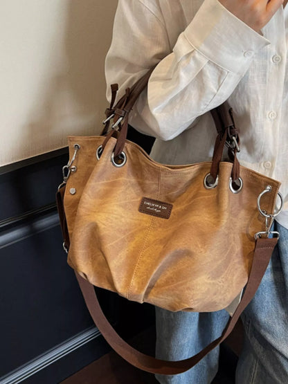 Vintage Adjustable Strap Crossbody Bag
