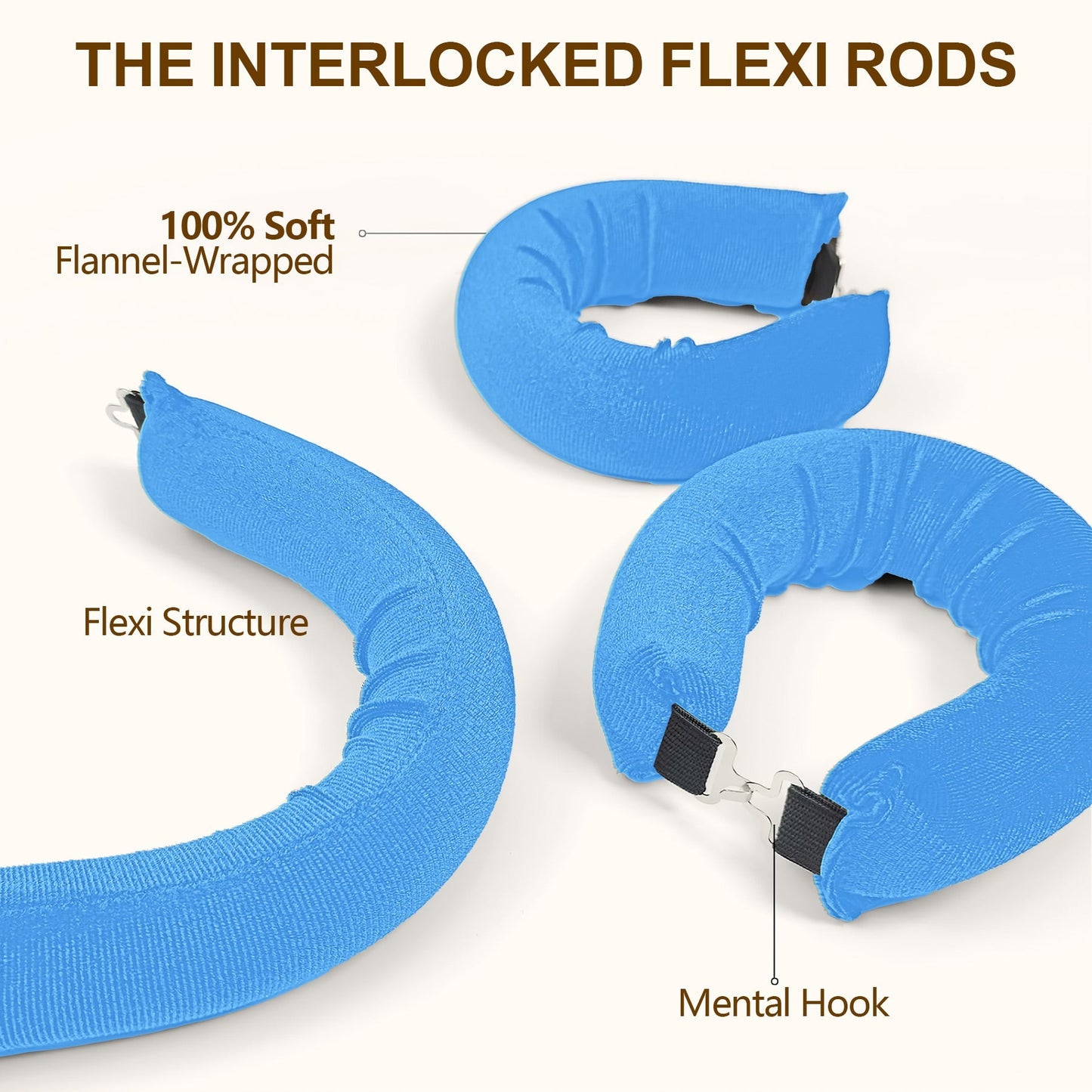 Overnight Heatless Hair Curler-Blue