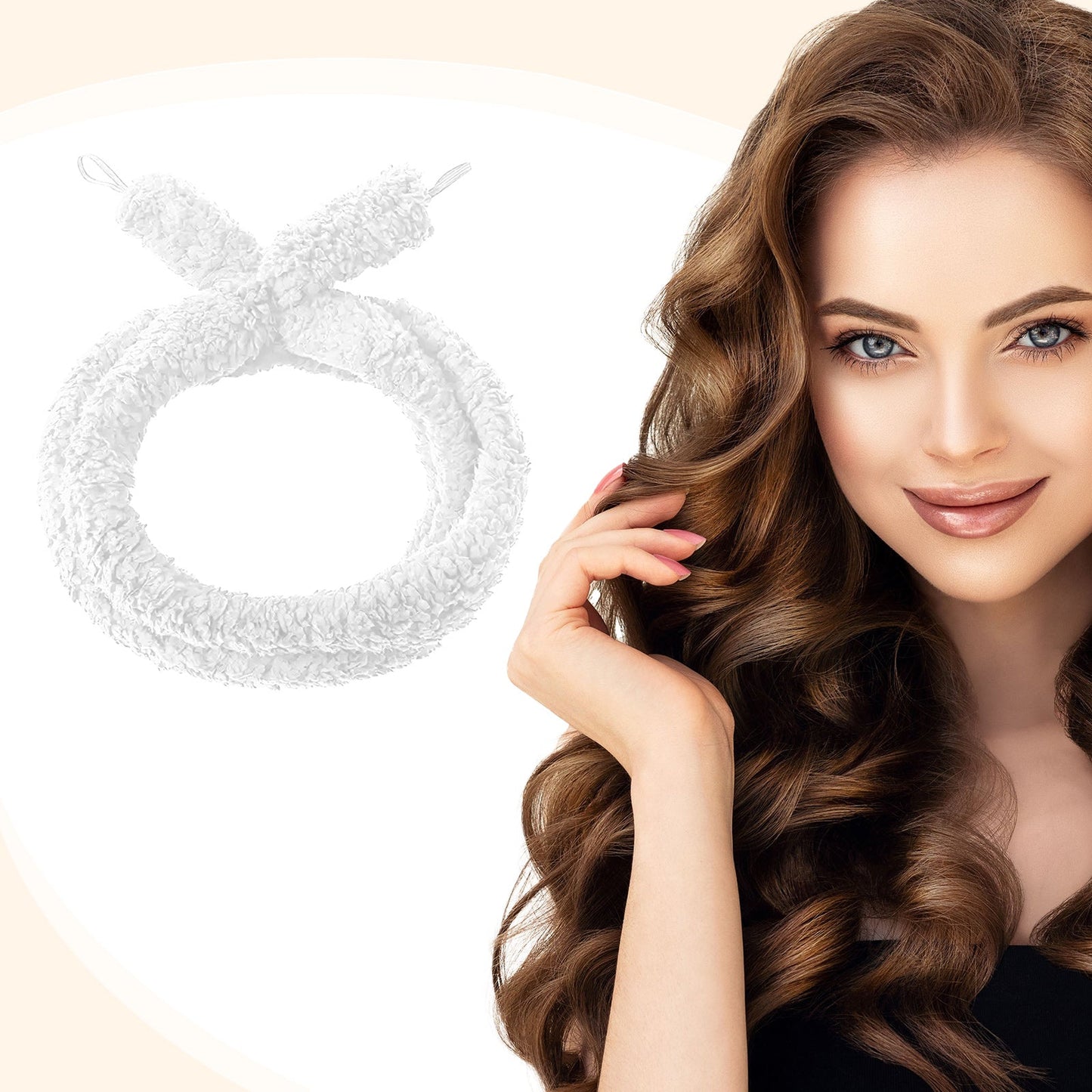 Satin Heatless Hair Curler-White