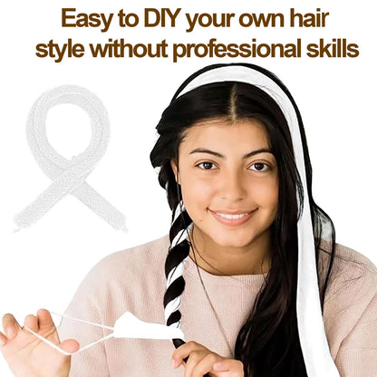 Satin Heatless Hair Curler-White